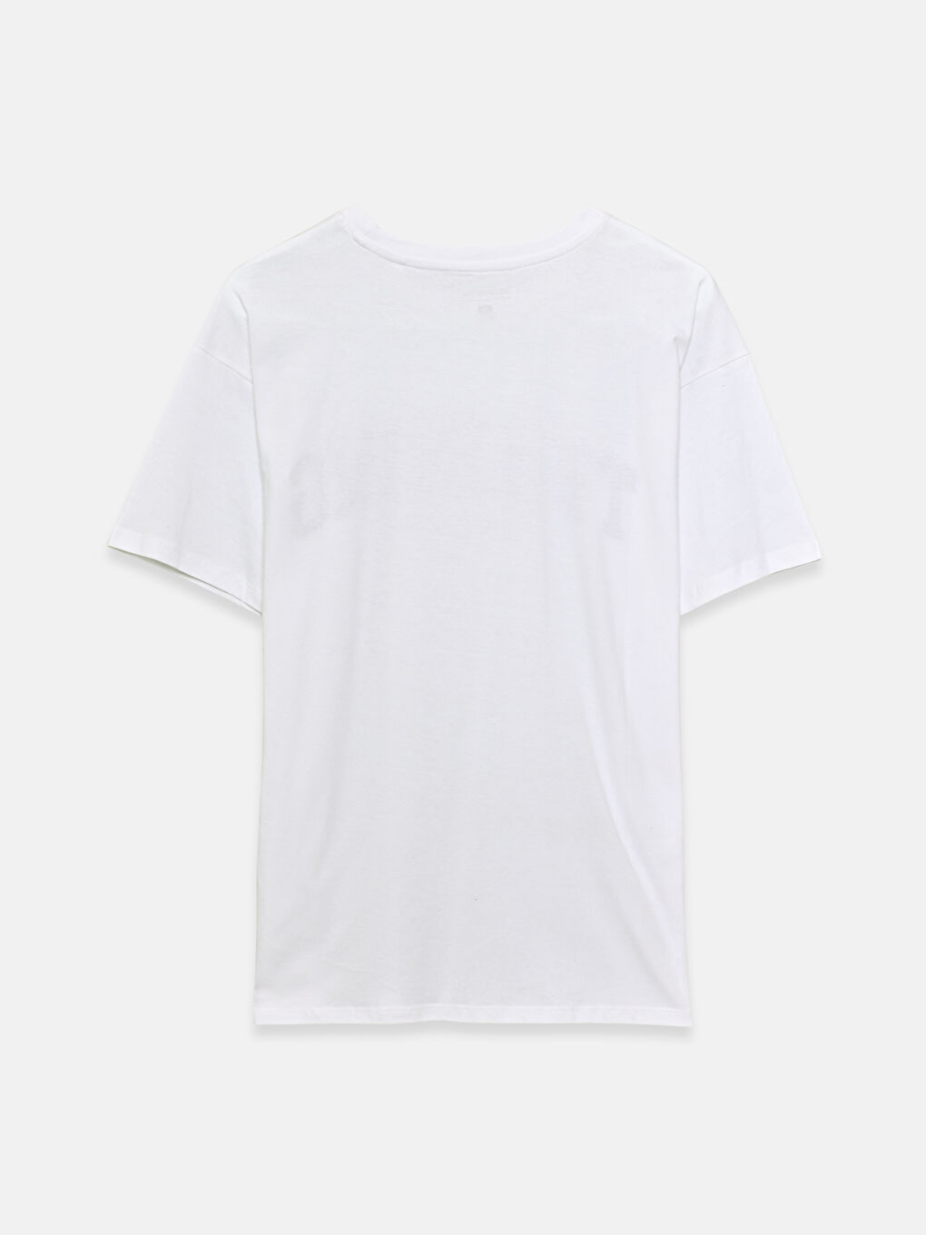 Rundhalsausschnitt Bedrucktes T-Shirt für Damen-1