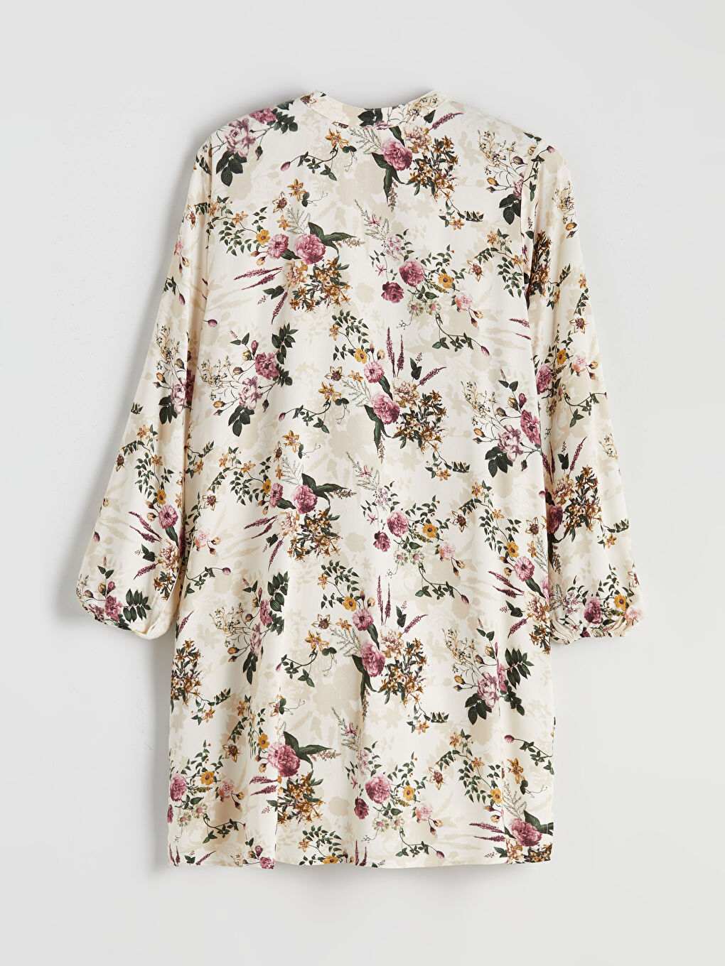 LCW Grace Grandad Collar Floral Women's Tunic -W5ET34Z8-LQB