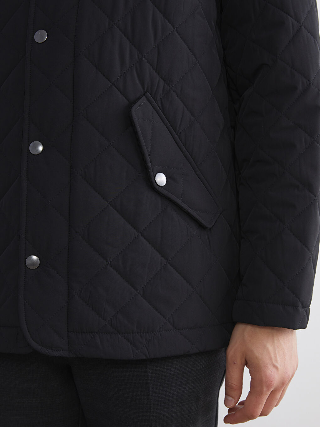 Standard Fit Funnel Neck Men's Puffer Coat-3