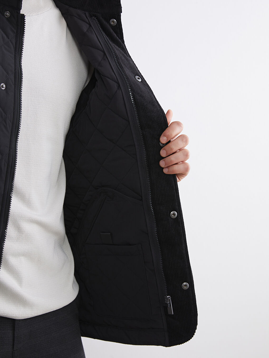 Standard Fit Funnel Neck Men's Puffer Coat-5