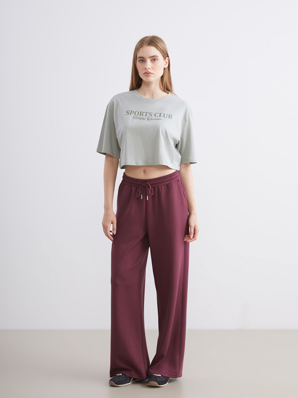 Elasticated Waist Wide Leg Women's Sweatpants