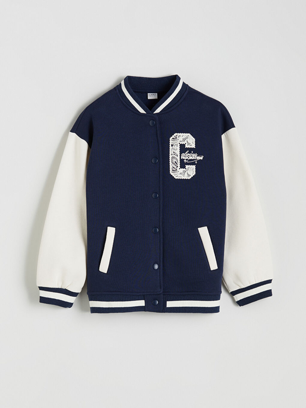 Printed Girls' College Jacket-2