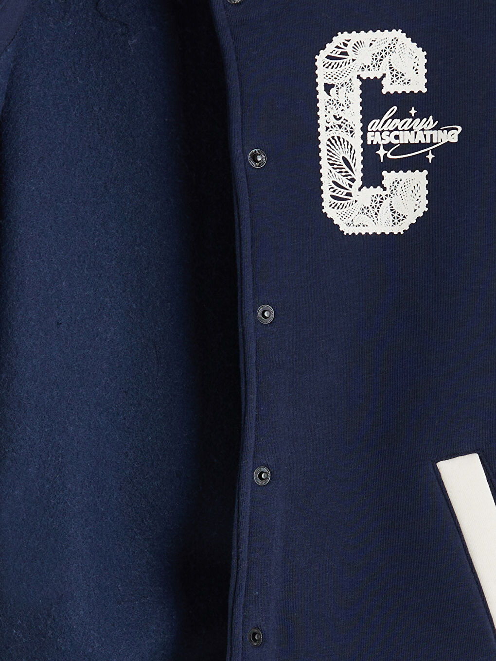 Printed Girls' College Jacket-4