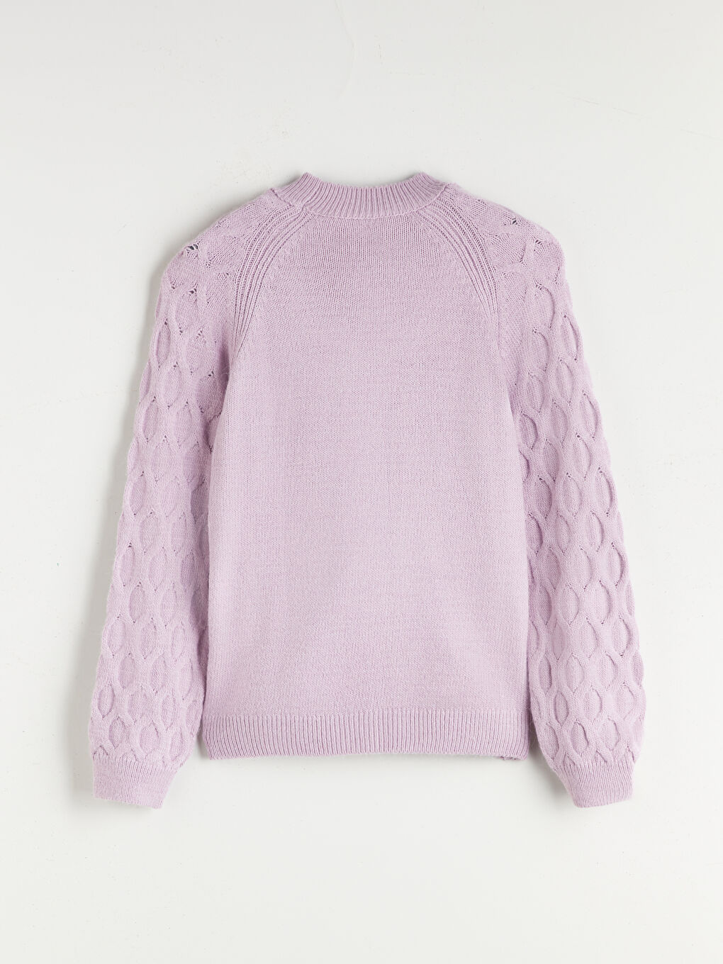 Crew Neck Self-Patterned Women's Knitwear Sweater-5