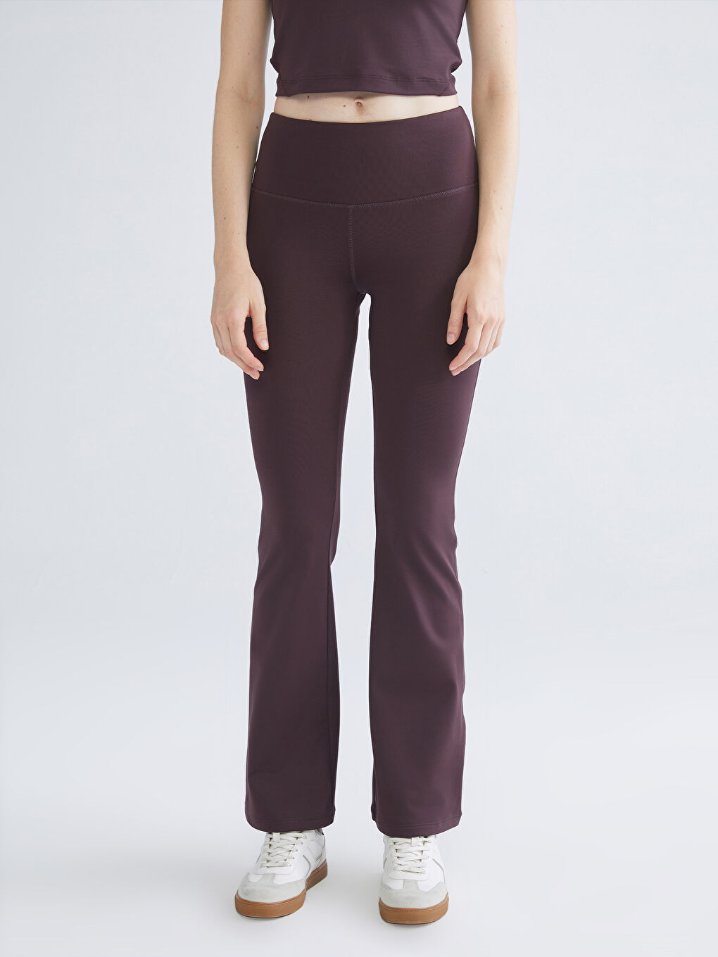 Elasticated Waist Flared Women's Sports Leggings-1