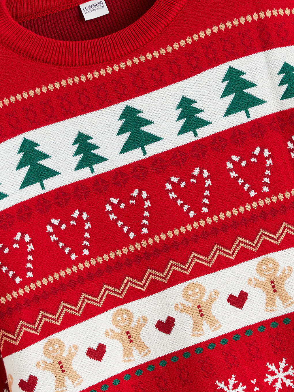 Crew Neck Christmas Themed Girls' Knitwear Sweater-1