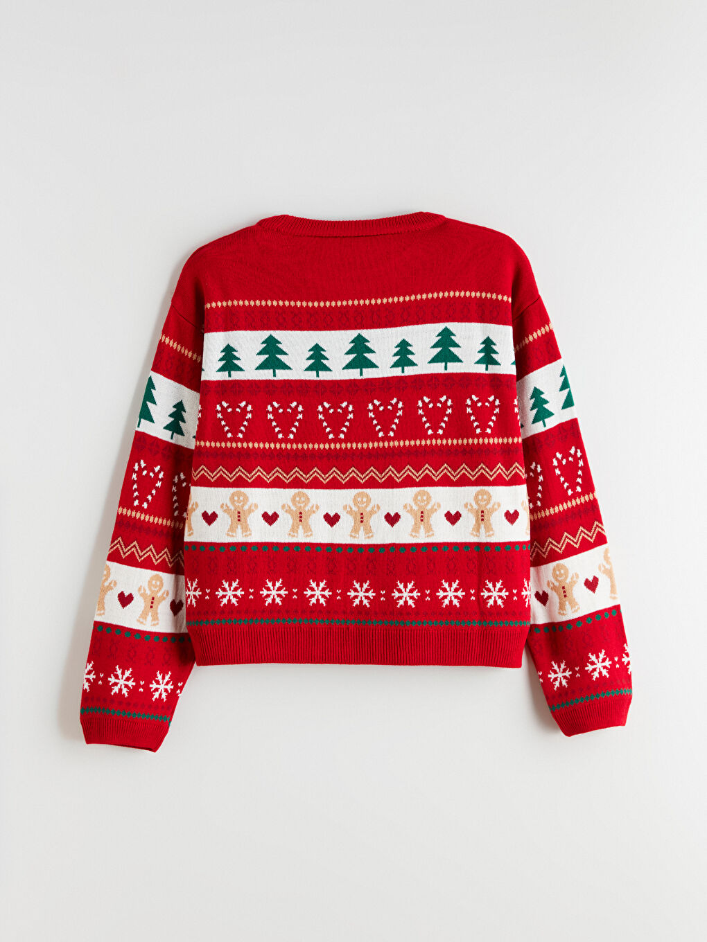 Crew Neck Christmas Themed Girls' Knitwear Sweater-2