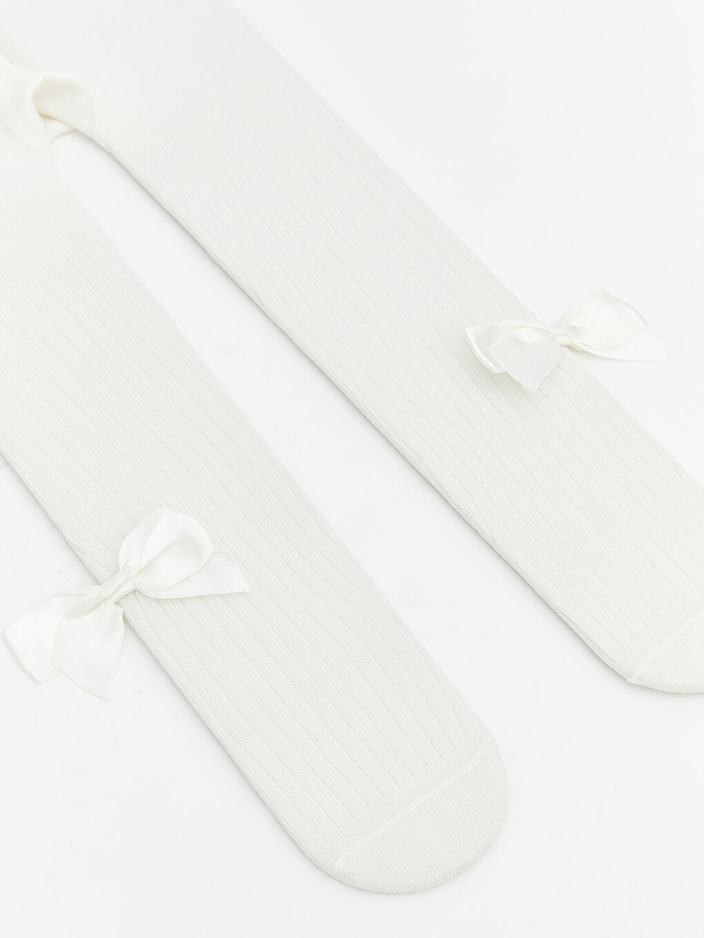 Bow Detailed Baby Girls' Tights 2 Pack-1