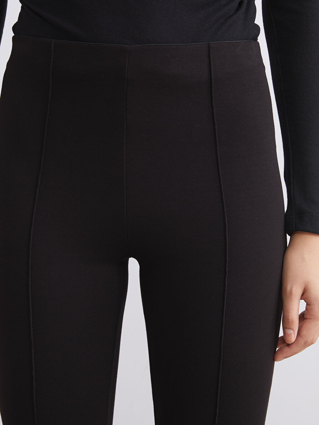 Women's Trousers with Elastic Waist and Flared Leg-2