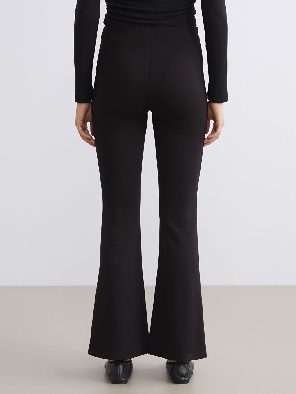 Women's Trousers with Elastic Waist and Flared Leg-3