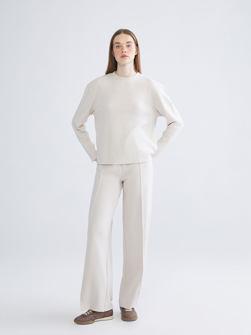 Elasticated Waist Wide Leg Women's Sweatpants