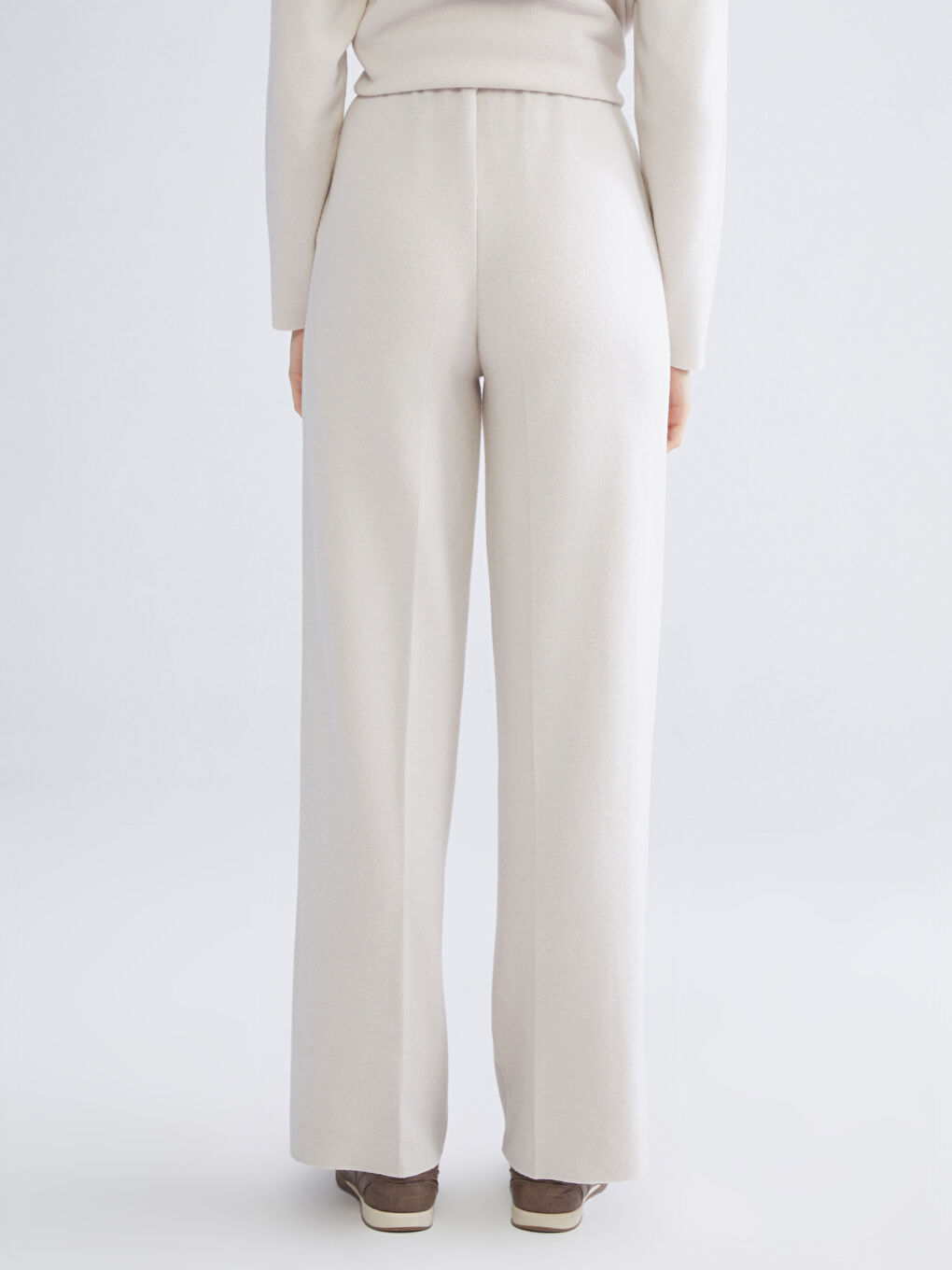 Elasticated Waist Wide Leg Women's Sweatpants-3