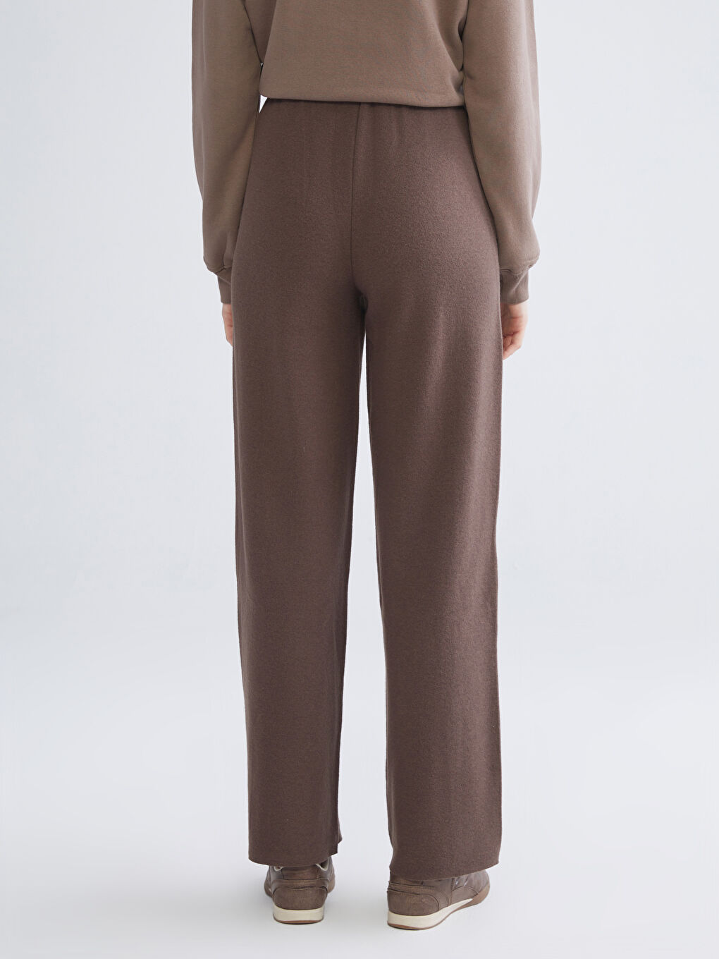 Elasticated Waist Wide Leg Women's Sweatpants-3