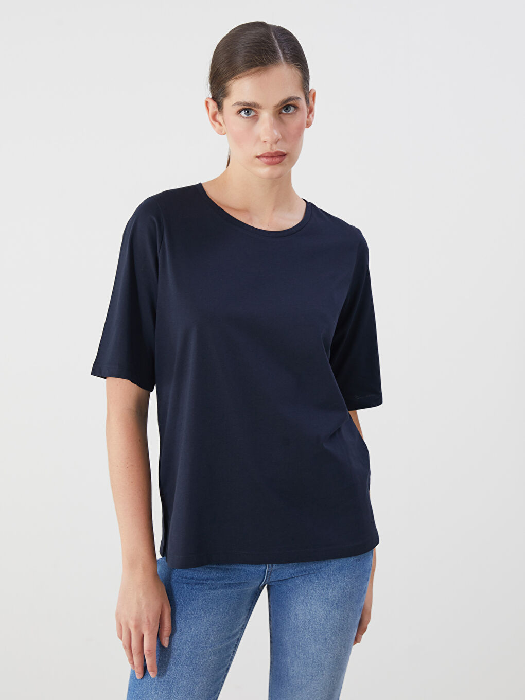 LCW ECO Crew Neck Women's T-Shirt -W5EU53Z8-ZKF