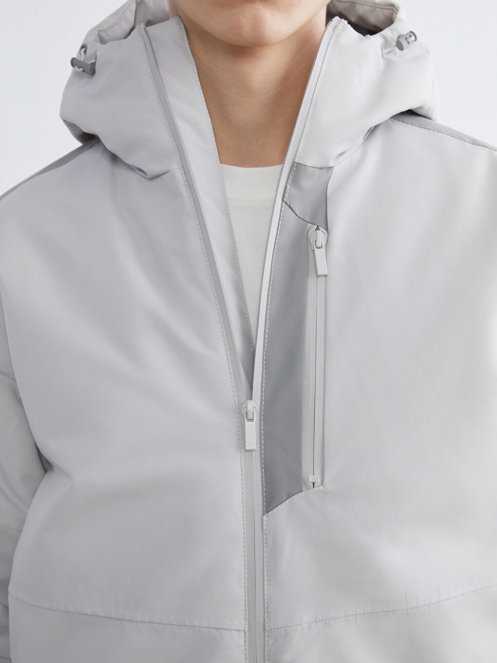 ерлерге арналған стандартты пішім капюшонды шаңғы күрткесі-2