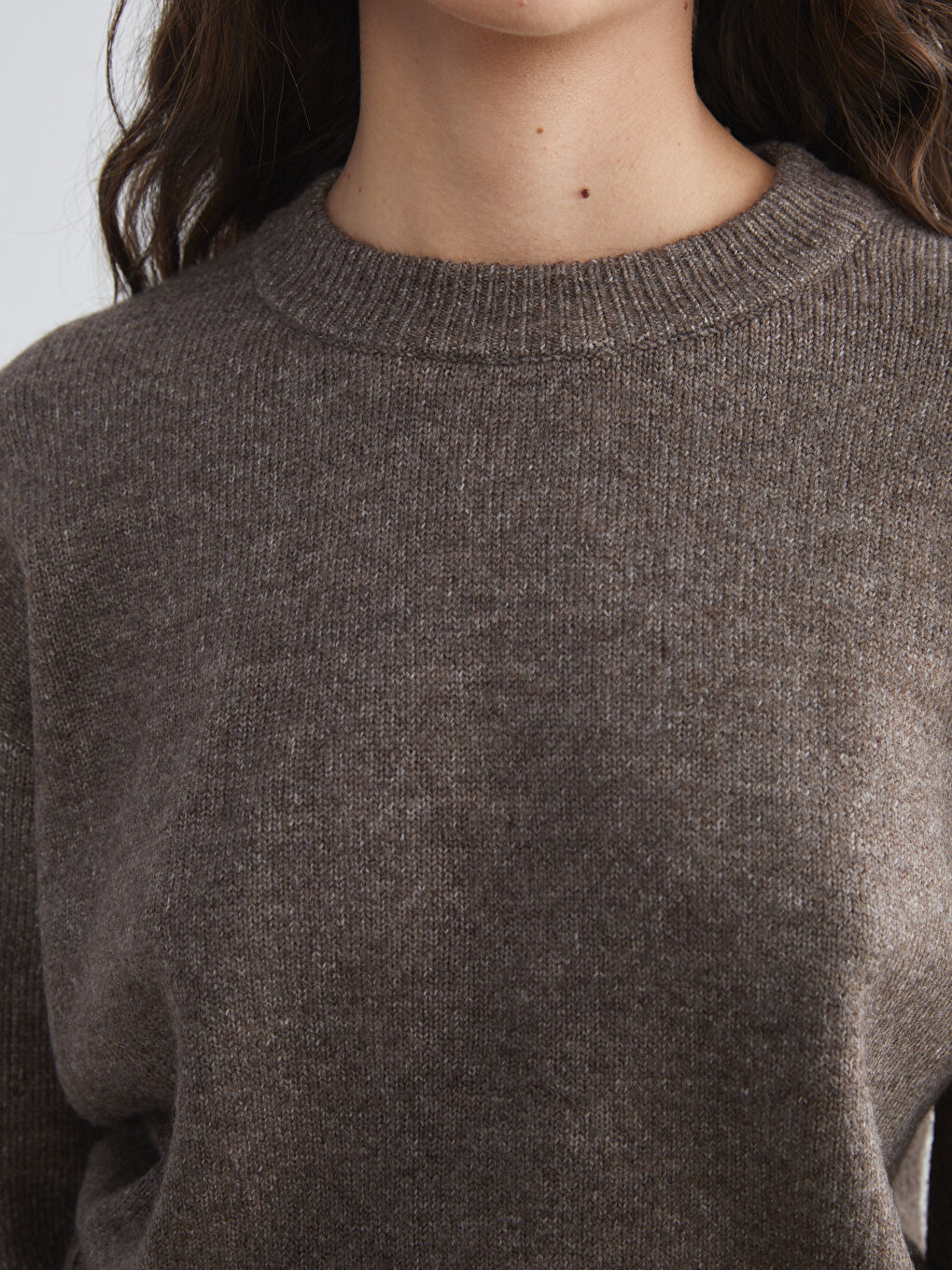 Crew Neck Women's Knitwear Sweater-2