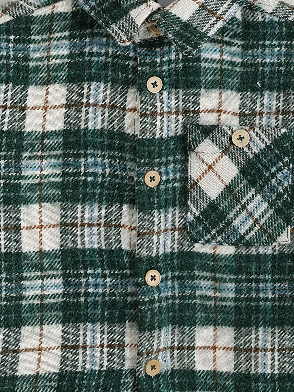 Plaid Patterned Boys' Shirt-3