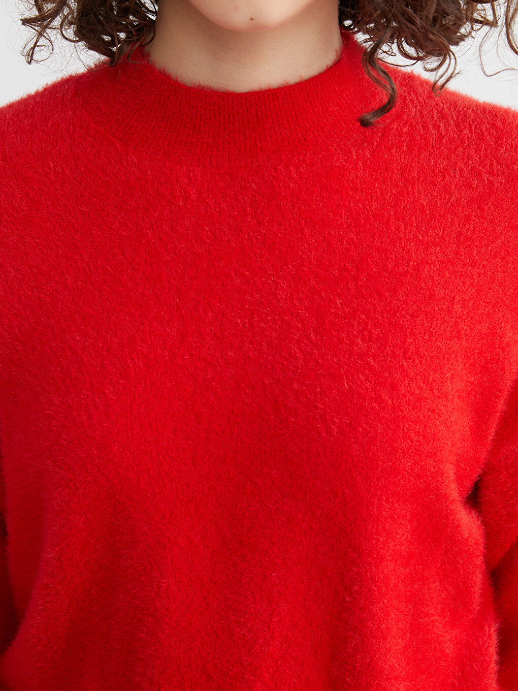 Funnel Neck Women's Knit Sweater-2