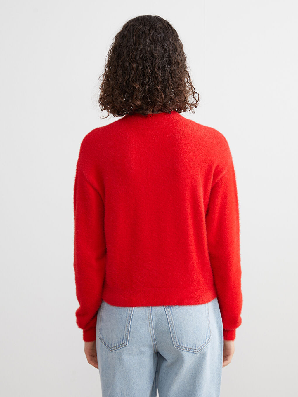 Funnel Neck Women's Knit Sweater-3