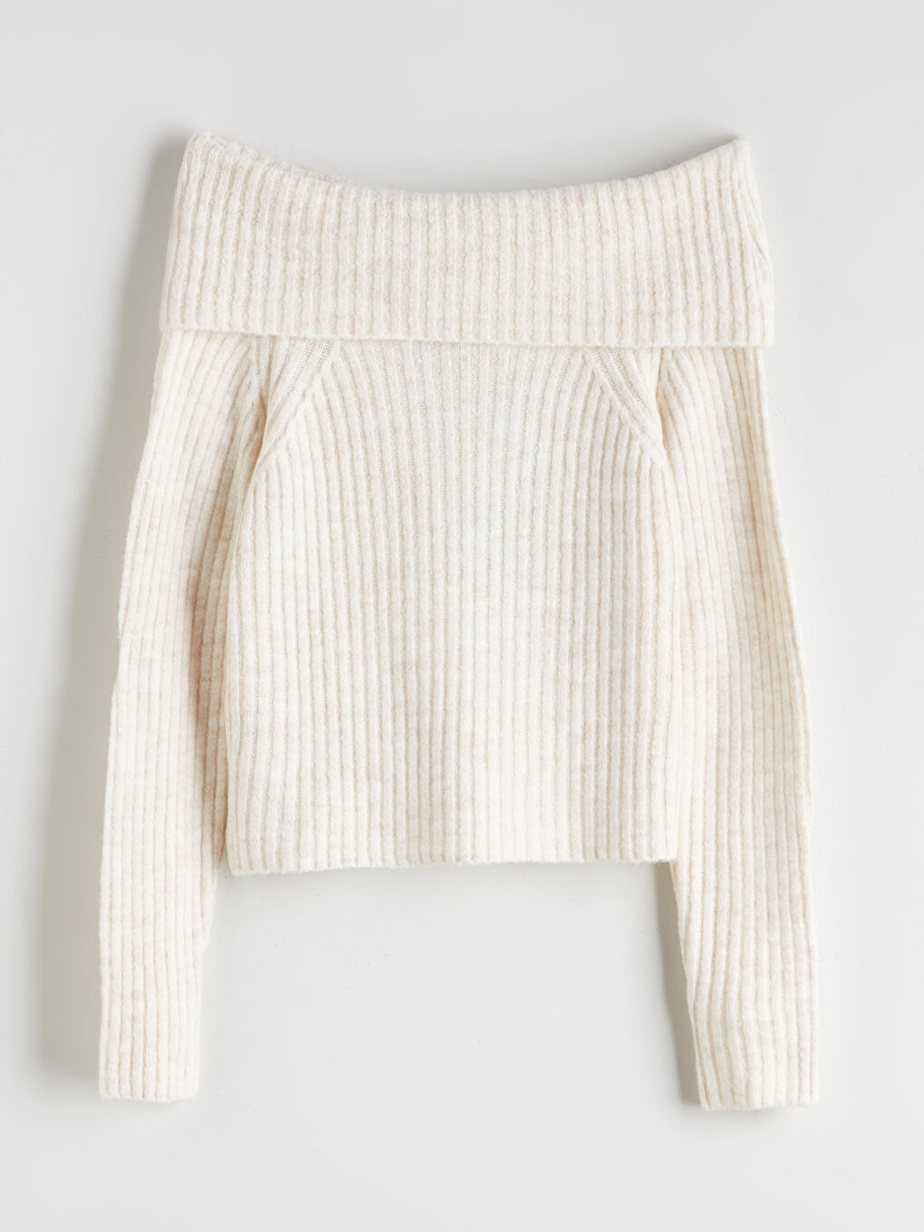 Slash Neck Women's Knitwear Sweater-4