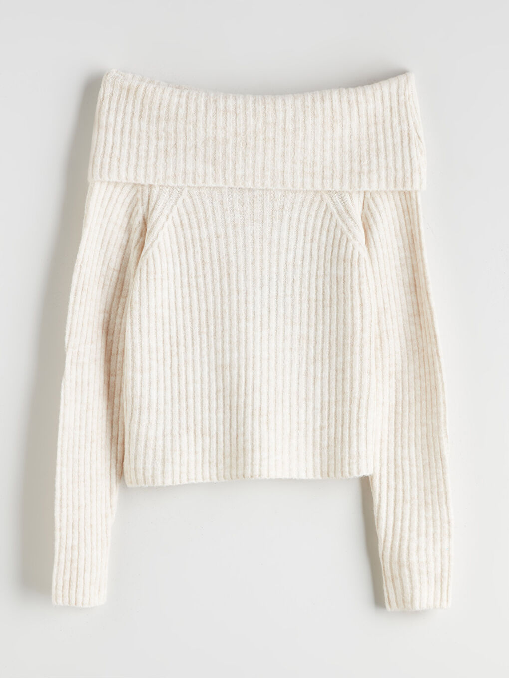Slash Neck Women's Knitwear Sweater-5