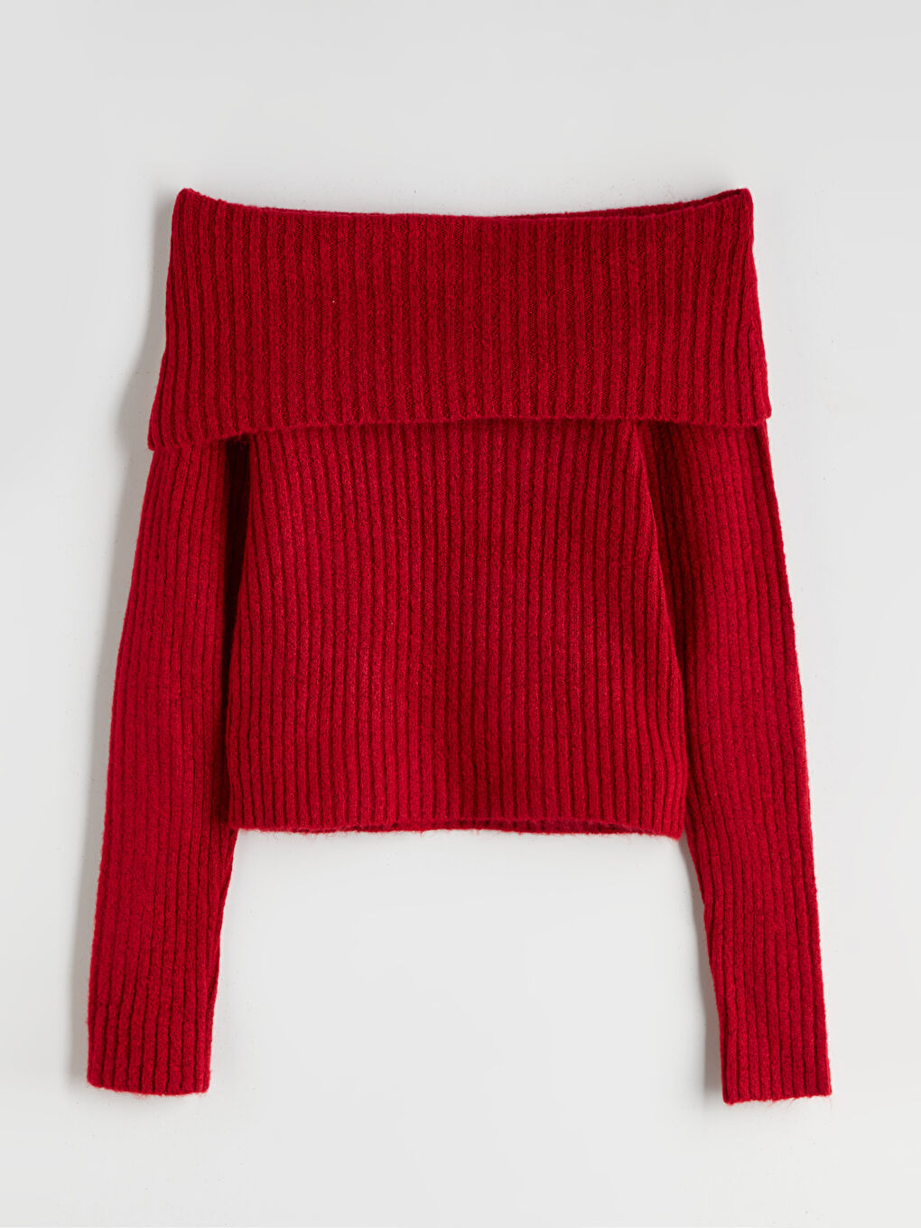 Slash Neck Women's Knitwear Sweater-5