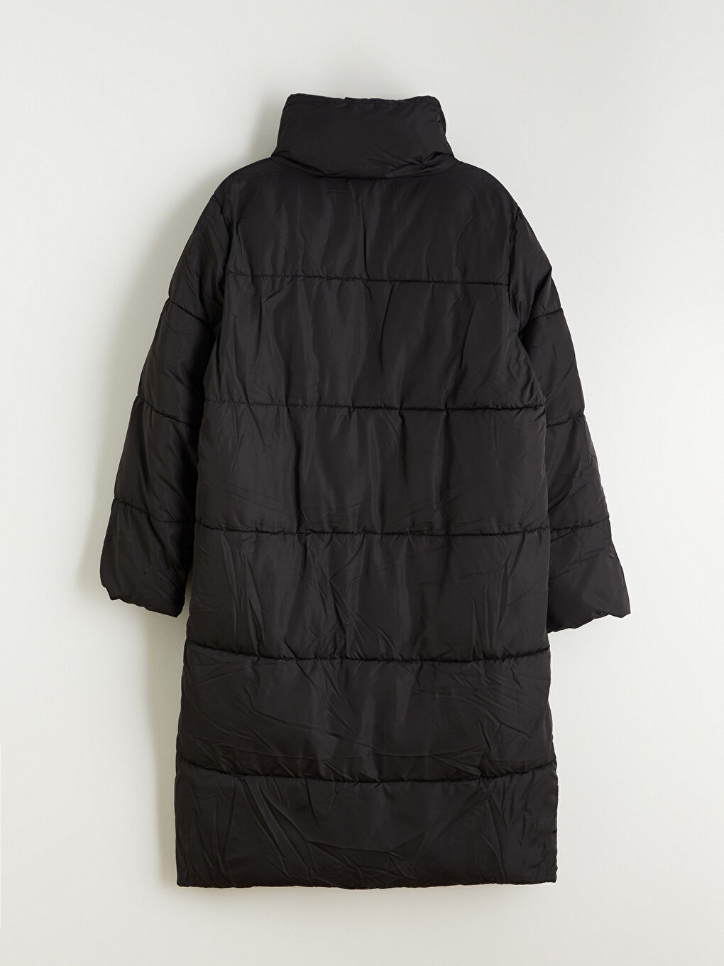 Funnel Neck Quilted Oversize Women's Puffer Coat-7