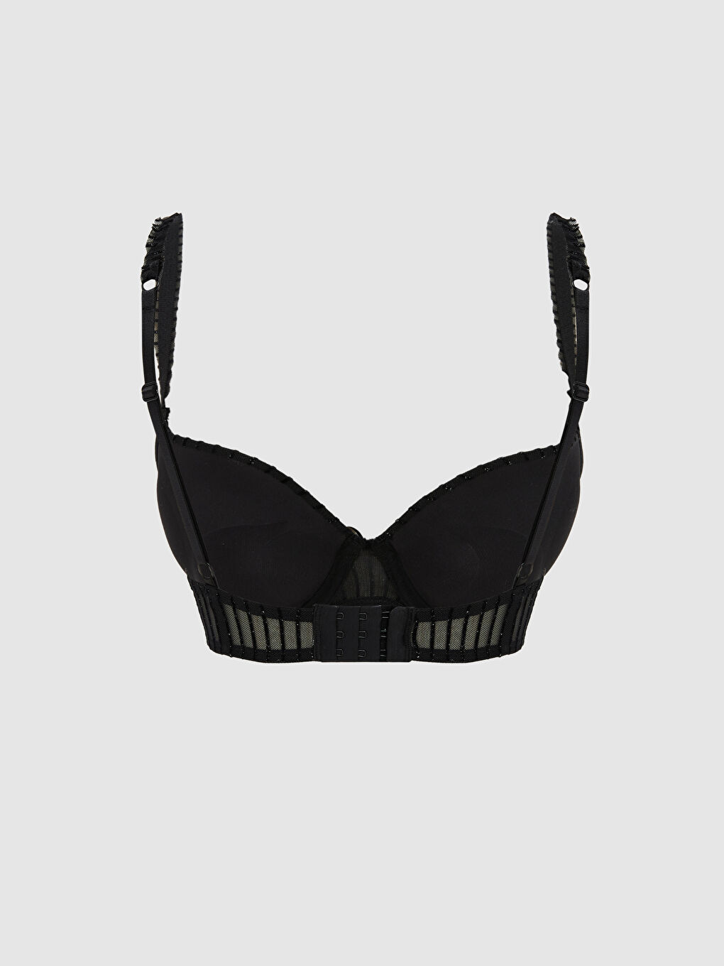 Бюстгальтер-футболка с косточками без наполнителя из кружевной ткани-1