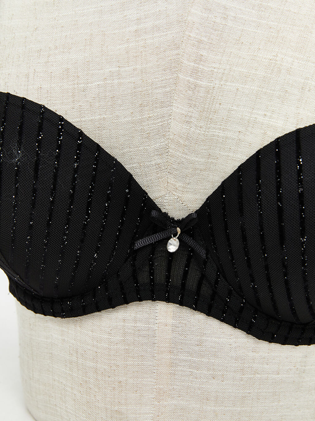 Бюстгальтер-футболка с косточками без наполнителя из кружевной ткани-2