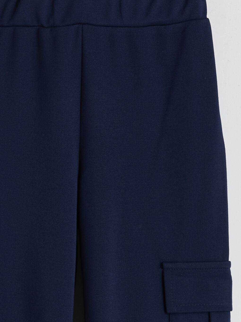 Lacivert Beli Lastikli Kız Çocuk Kargo Eşofman Altı-2