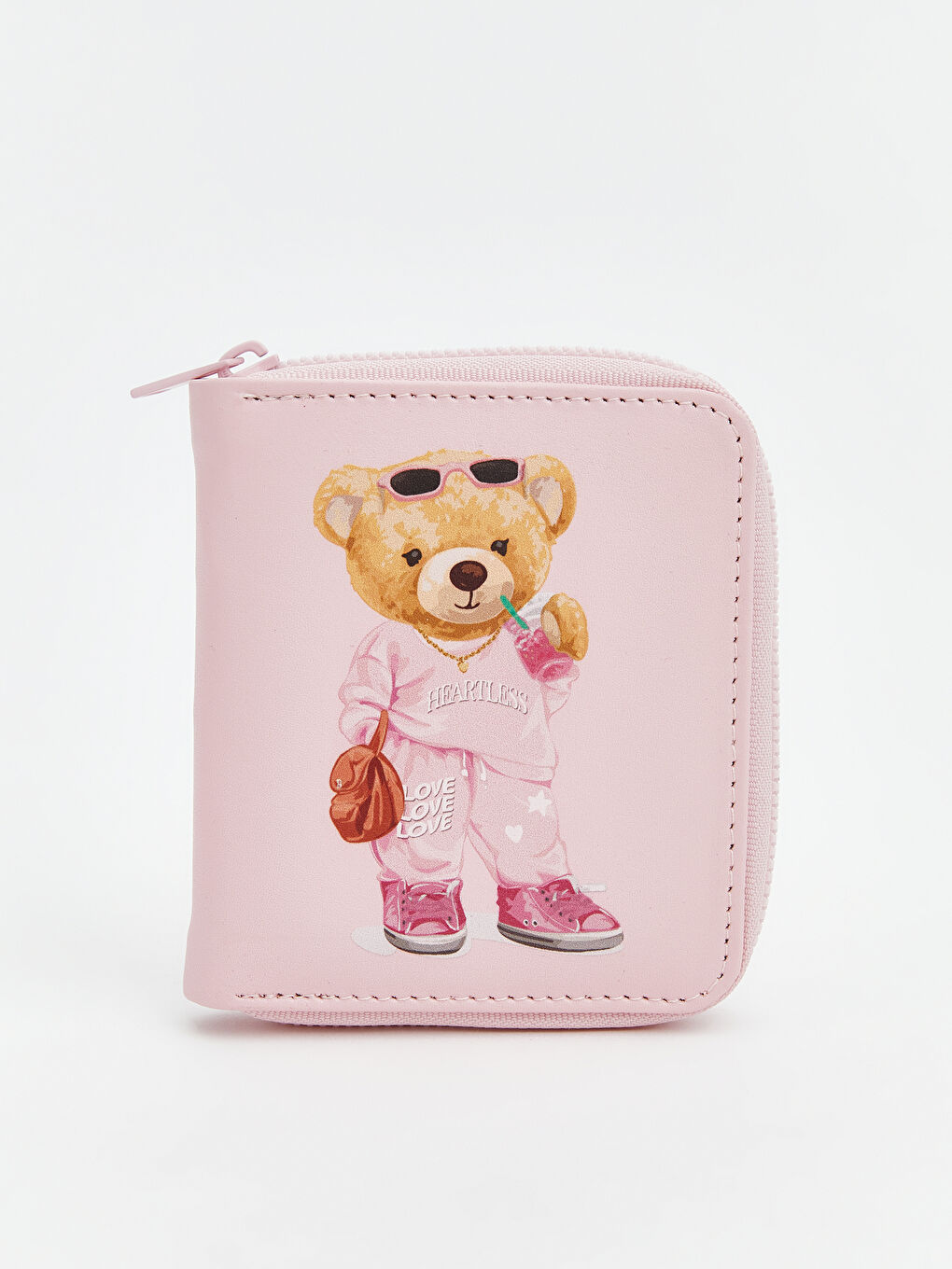 محفظة وردي فتاة