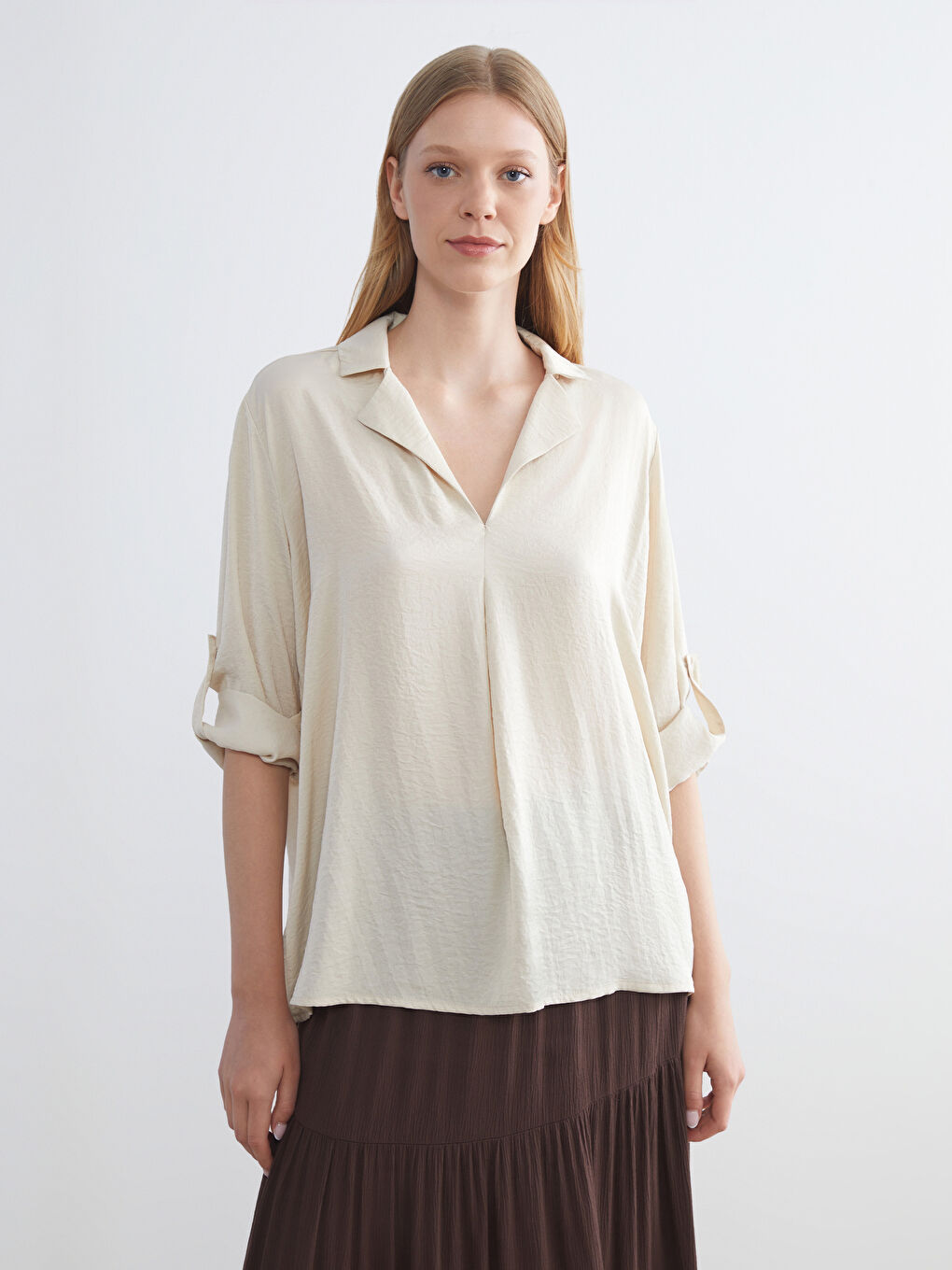 Woman BEIGE Blouse-1