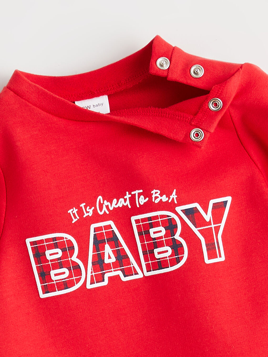 Kırmızı Baskılı Erkek Bebek Tulum-4