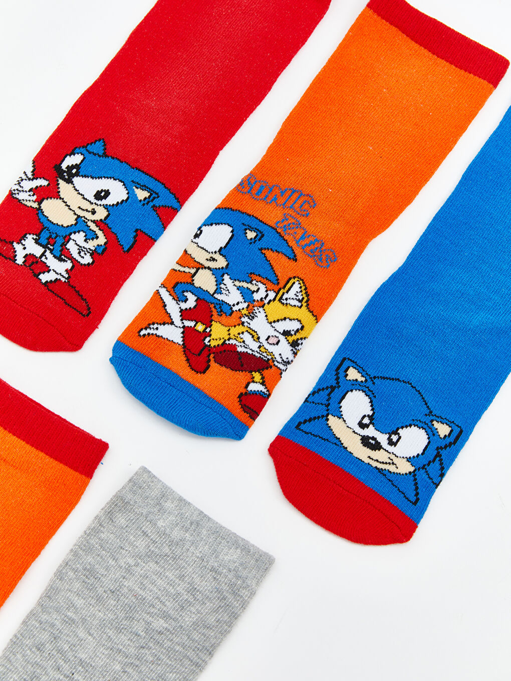 Sonic Patterned Boys' Ankle Socks 5 Pack-2