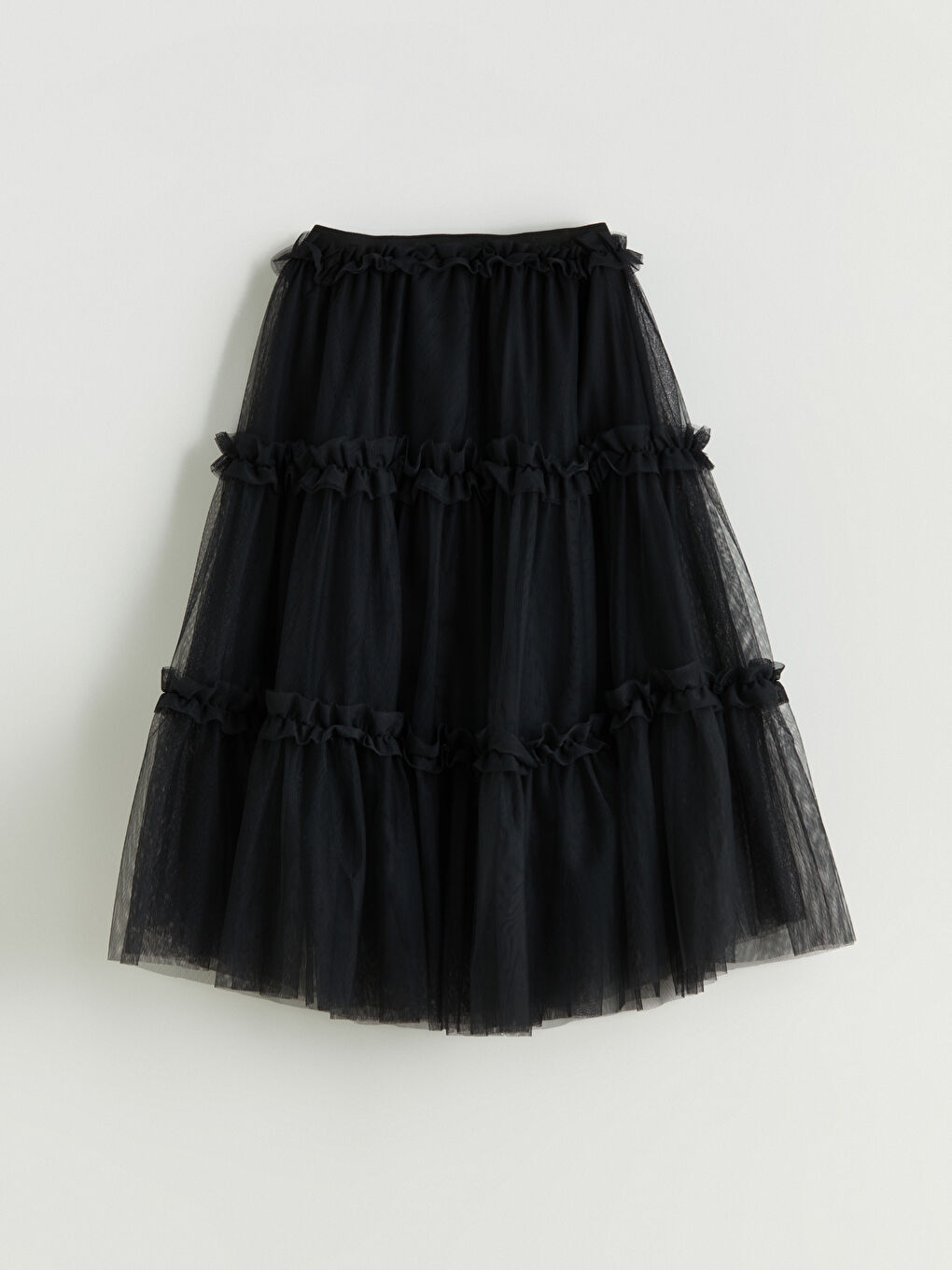 Elastic Waist Layered Girls' Skirt-2