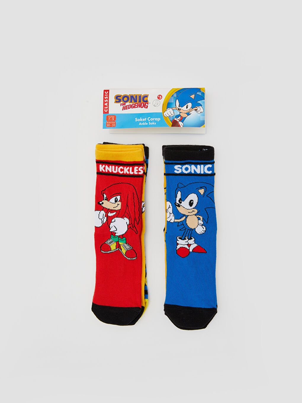 Sonic uzorkovane čarape do gležnja za dečake, pakovanje od 5 komada-4