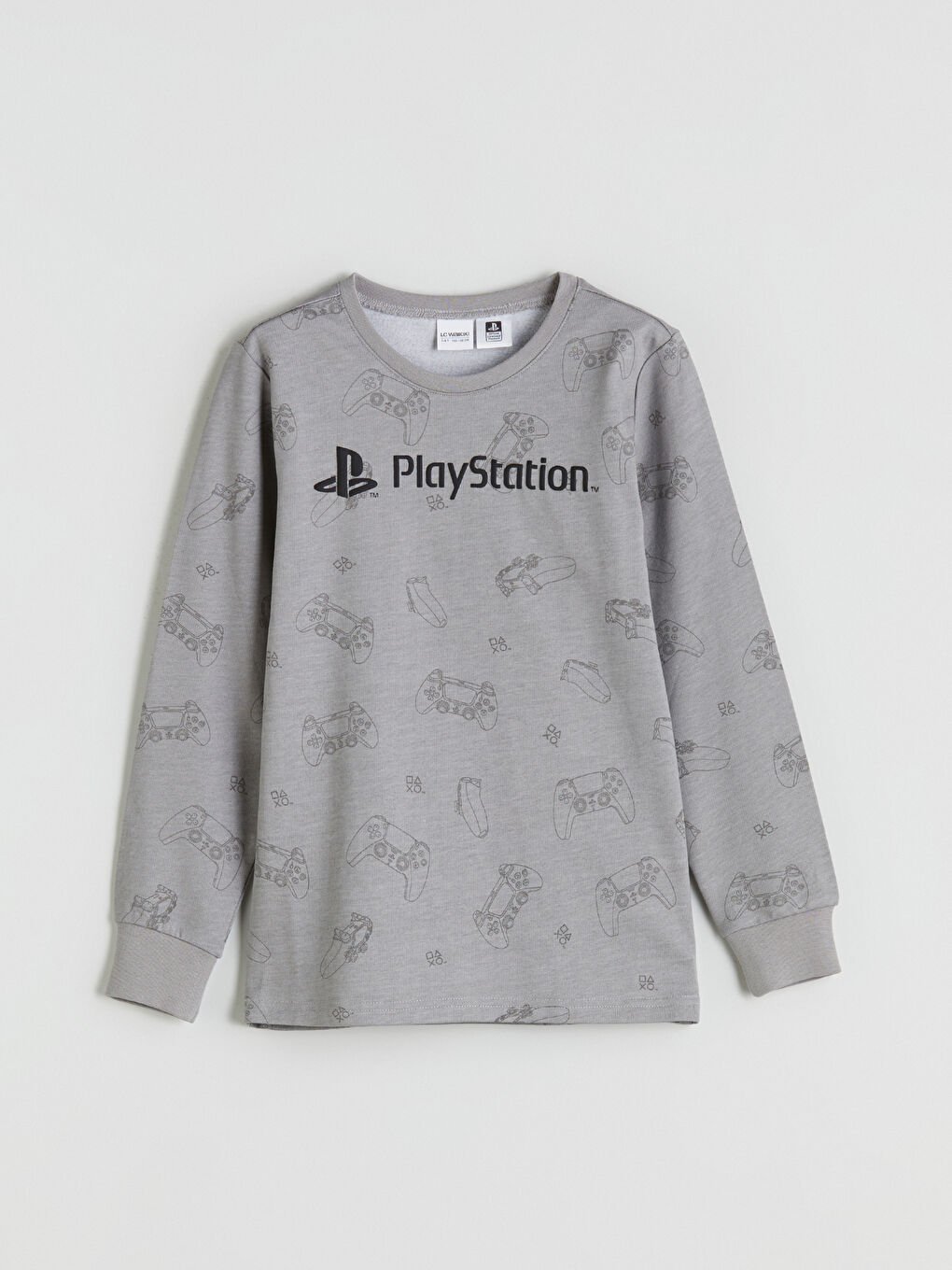 Crew Neck PlayStation Printed Boys' Pyjama Set-1