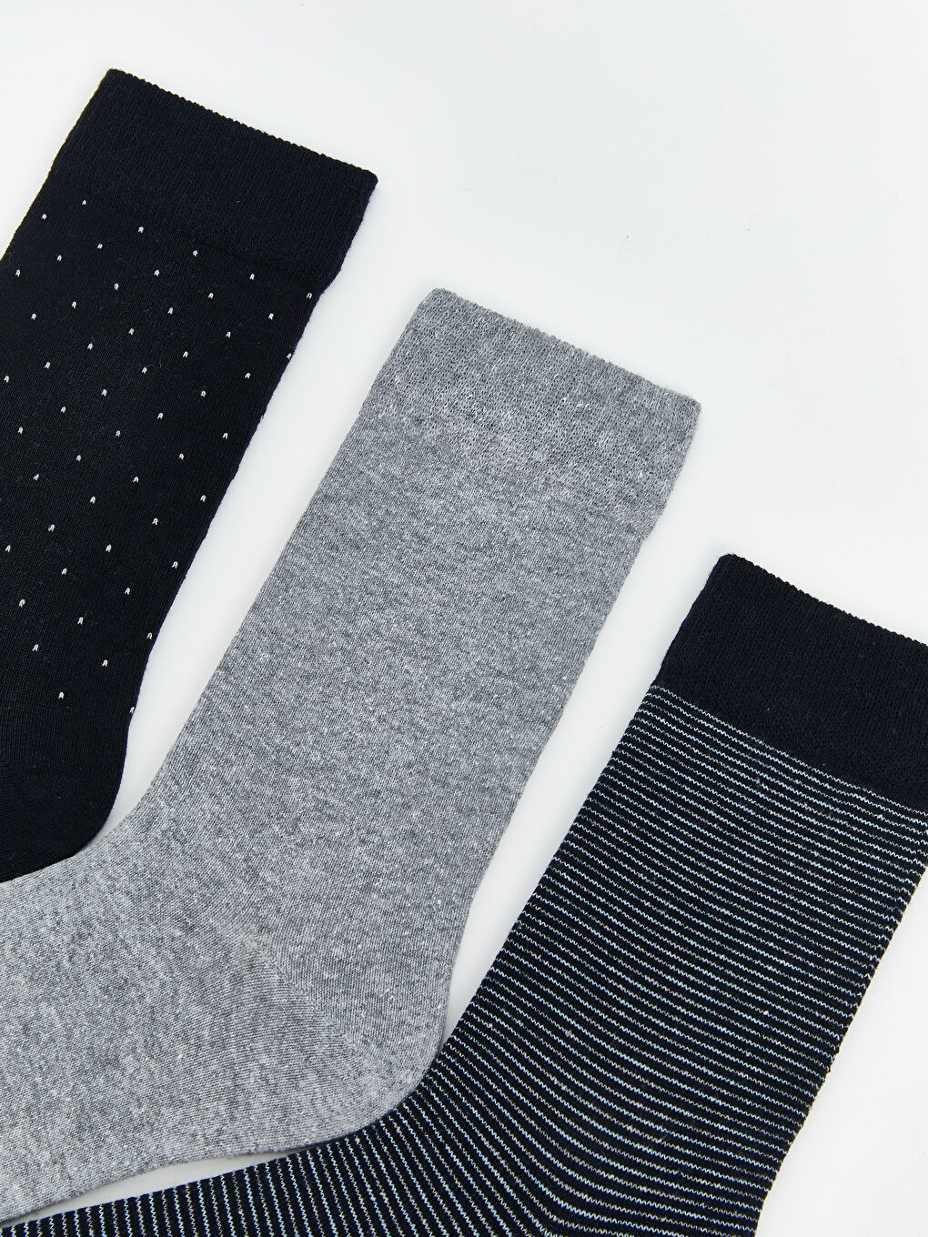 Lacivert Desenli Erkek Soket Çorap 3'lü-1