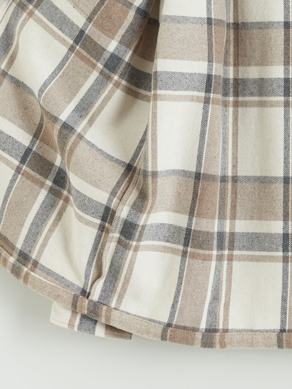 قميص فلانيل رجالي بنقشة مربعات وأكمام طويلة وقصة عادية-1