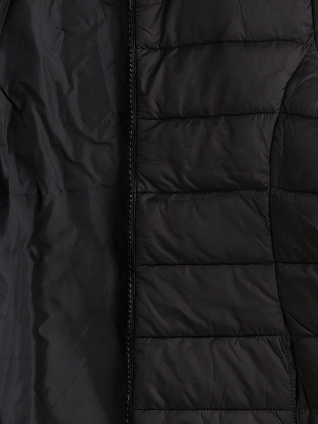 Funnel Neck Quilted Women's Puffer Coat-6