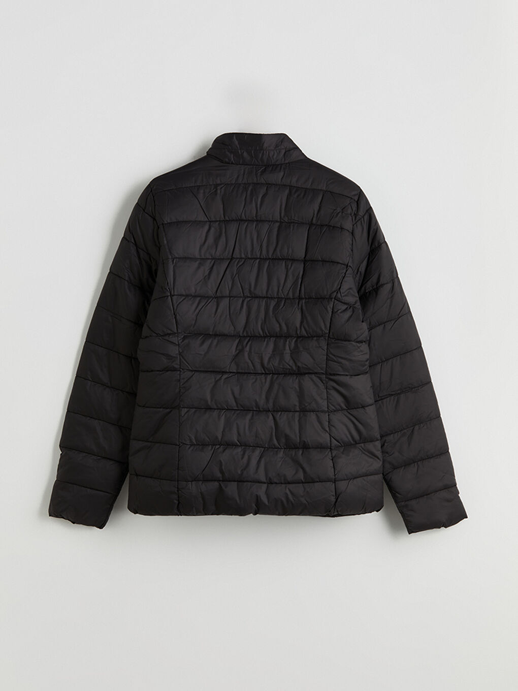 Funnel Neck Quilted Women's Puffer Coat-7