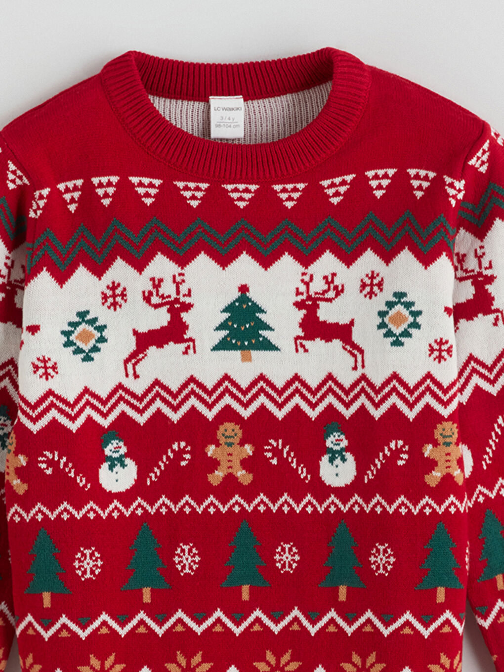 Crew Neck Christmas Themed Boys' Sweater-1