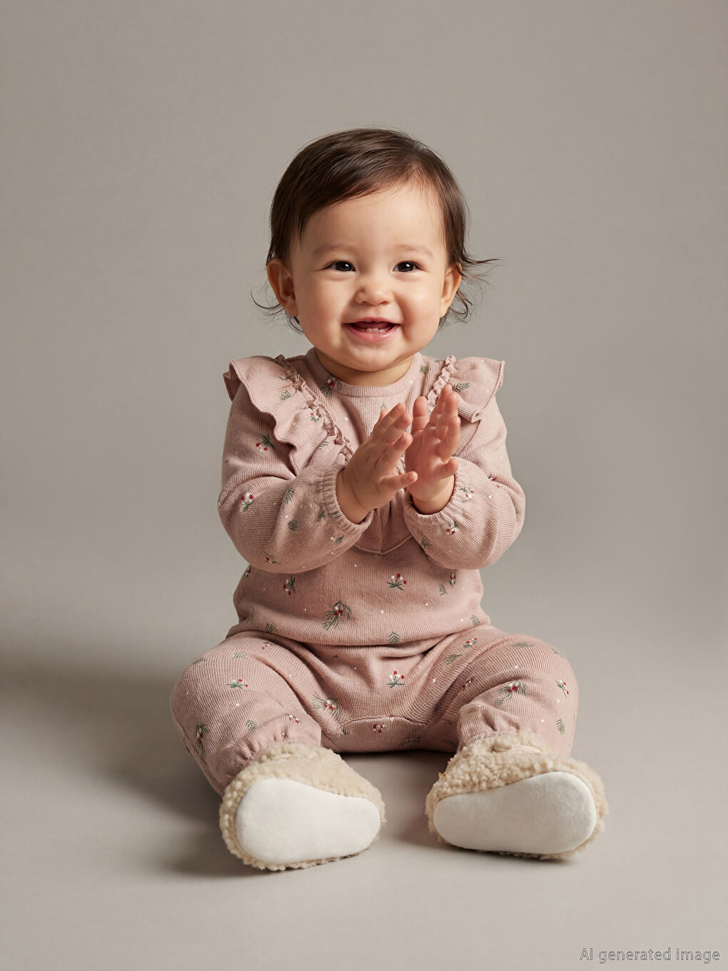 Ruffle Detail Baby Girls' Jumpsuit