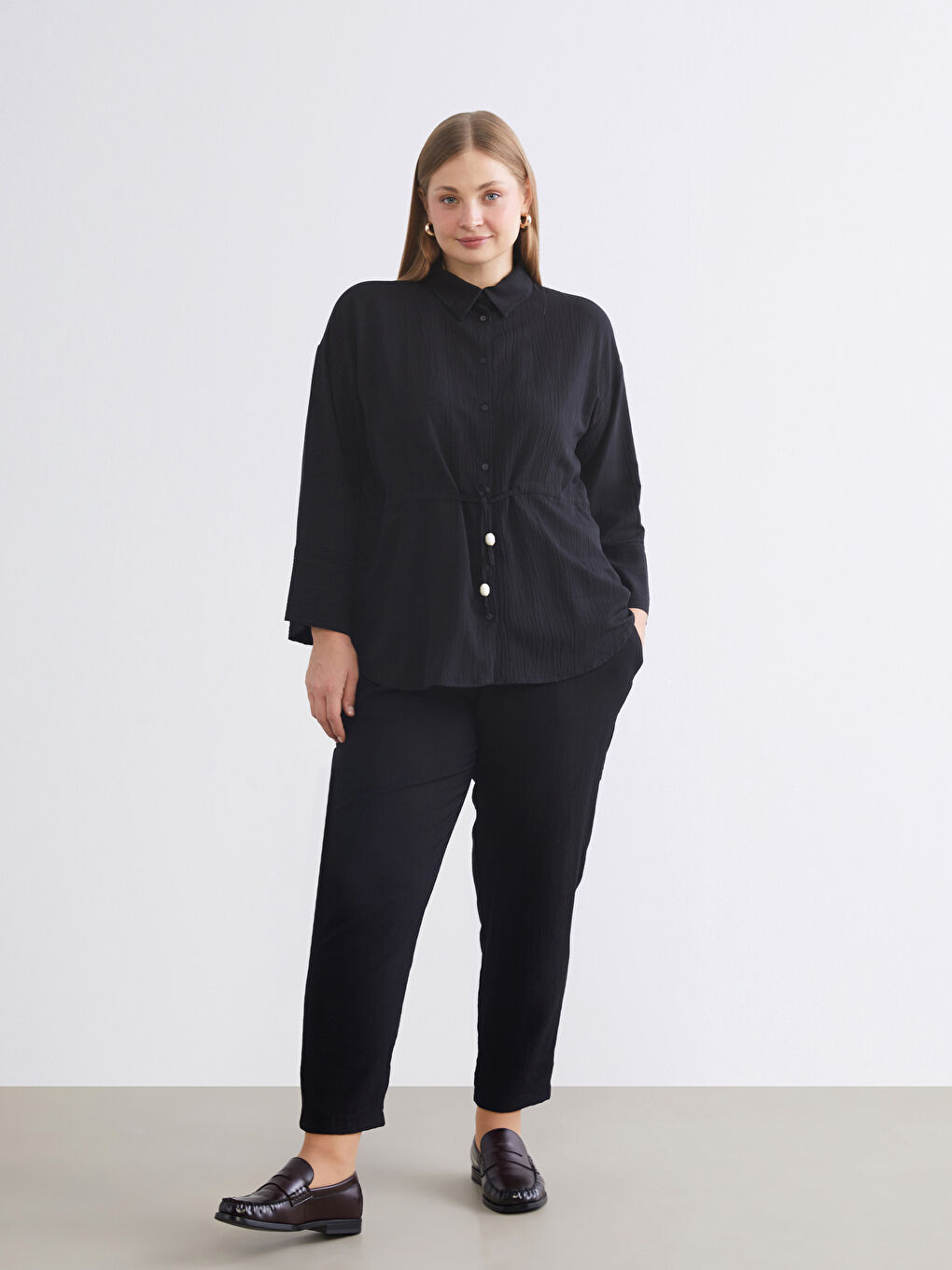 Elasticated Waist Women's Trousers-1