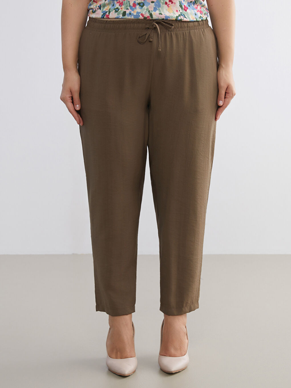 Elasticated Waist Women's Trousers-5