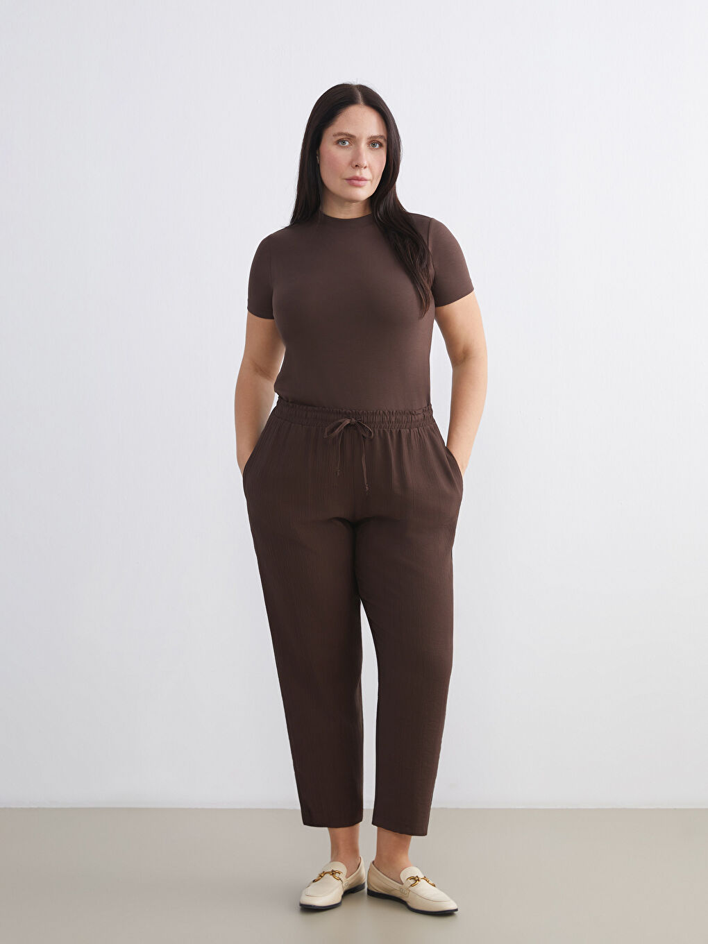 Elasticated Waist Women's Trousers-1