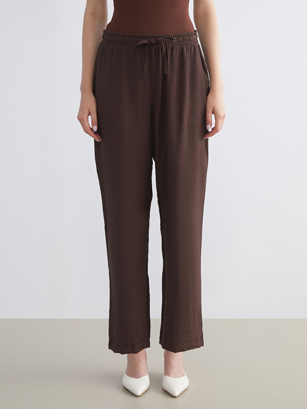 Elasticated Waist Women's Trousers-2
