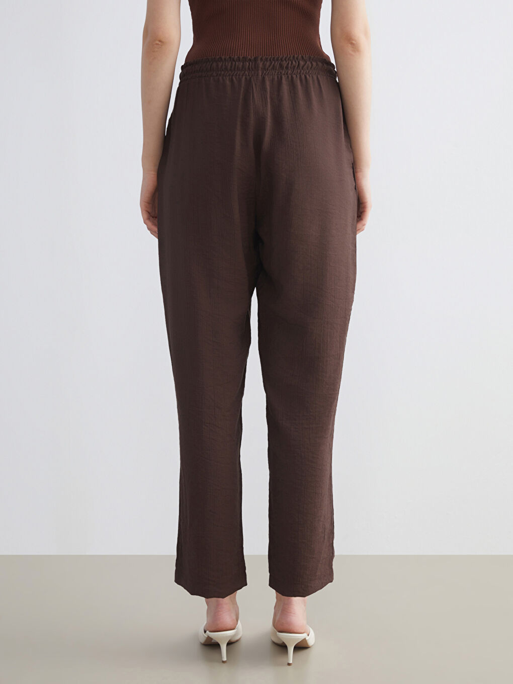 Elasticated Waist Women's Trousers-4
