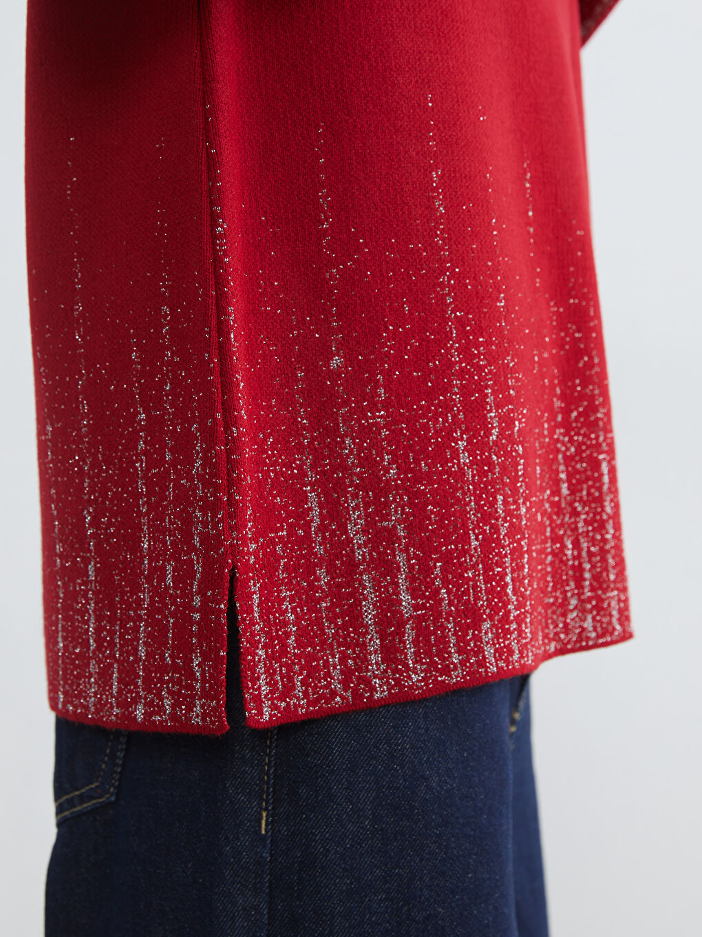 Crew Neck Patterned Women's Knitwear Sweater-2