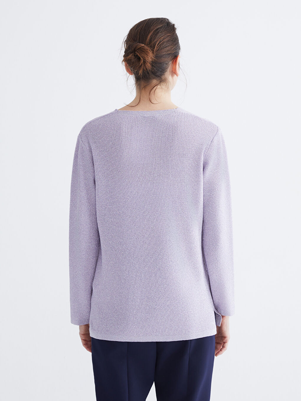 V Neck Women's Knitwear Sweater-3